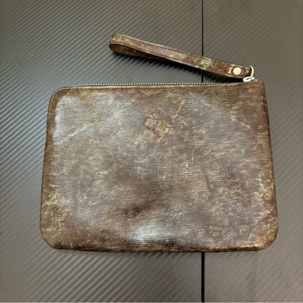 ✨ Patricia Nash Tooled Leather Wristlet Clutch – Brown & Turquoise (NWOT) ✨ - Picture 7 of 11